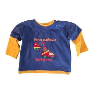 VTG Fisher Price Construction Dump Truck Shirt 6/9 Months Pee Wee Building Crew